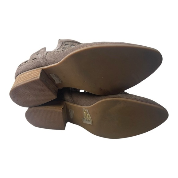 Jeffrey Campbell Women’s Taggart Tan Suede Open Weave Pull On  Ankle Boots - Picture 5 of 8